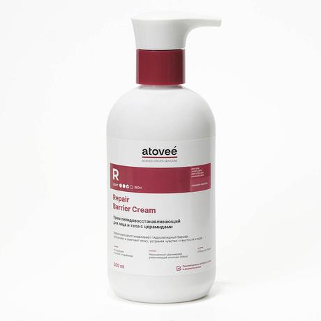 Фото Atovee Rapid, крем липидовосстанавливающий для лица и тела, 300 мл