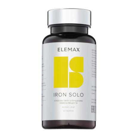 Фото ELEMAX Железо Соло, таблетки 500 мг, 60 шт.