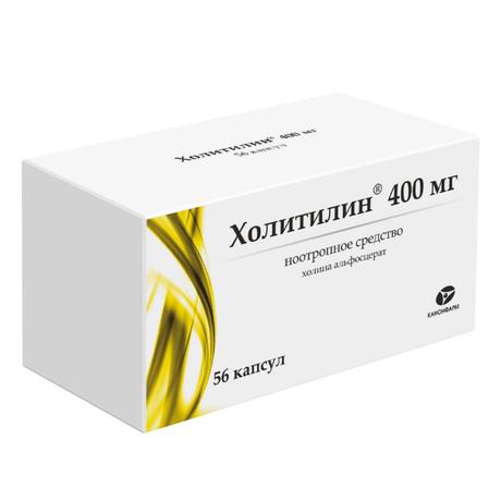 Фото Холитилин, капсулы 400 мг, 56 шт.