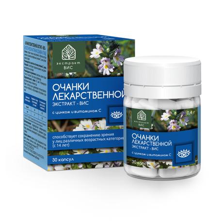Фото Очанки лекарственной экстракт ВИС, капсулы 0,4 г, 30 шт.