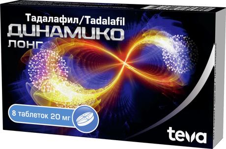 Фото Динамико Лонг, таблетки 20 мг, 8 шт.