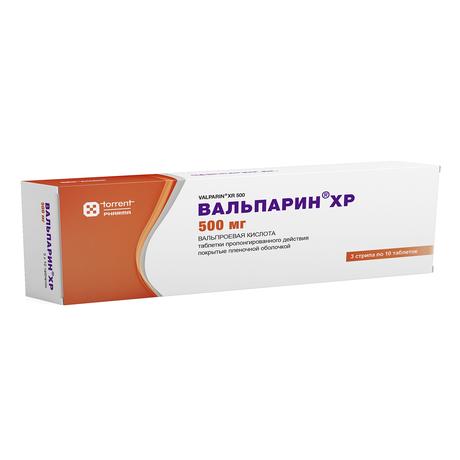 Фото Вальпарин XP, таблетки пролонг. покрытые пленочной оболочкой 500 мг, 30 шт.