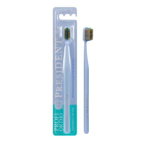 Фото ПрезиДент Профи Орто, ортодонтическая зубная щетка средней жесткости, 1 шт.