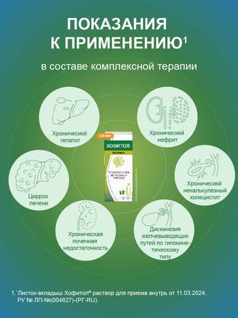 Фото Хофитол, таблетки в плёночной оболочке 200 мг, 30 шт.
