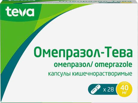 Фото Омепразол-Тева, капсулы 40 мг, 28 шт.