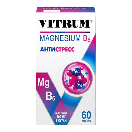Фото Витрум Магний В6, таблетки 1200 мг, 60 шт.