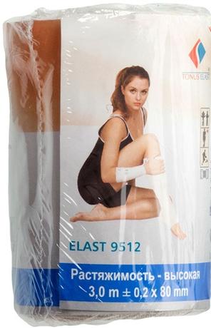Фото Бинт эластичный высокой растяжимости, 3 м х 8 см