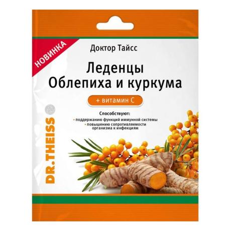 Фото Доктор Тайсс леденцы (облепиха и куркума + витамин С), 1 шт.