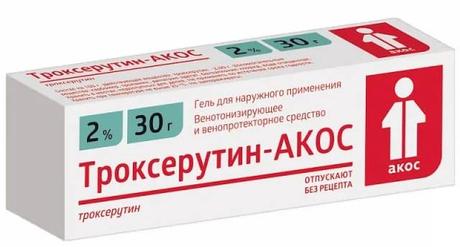 Фото Троксерутин-Акос, гель 2%, 30 г