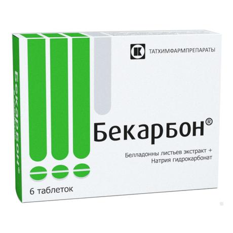Фото Бекарбон, таблетки, 6 шт.