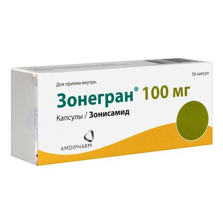 Фото Зонегран, капсулы 100 мг, 56 шт.