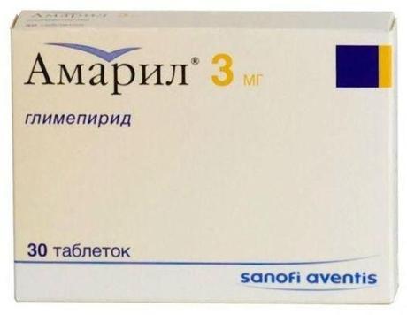 Фото Амарил, таблетки 3 мг, 30 шт.