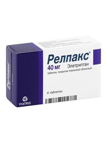 Фото Релпакс, таблетки покрыт. плен. об. 40 мг, 6 шт.