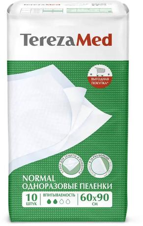 Фото TerezaMed Normal, пеленки одноразовые, 60 см х 90 см, 10 шт.