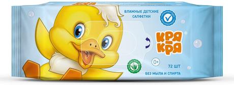 Фото Кря-Кря, салфетки влажные детские (алоэ вера), 72 шт.