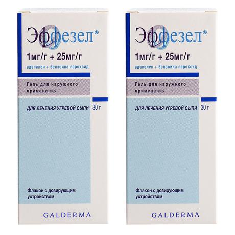 Фото Набор 2уп Эффезел гель 1+25мг/г 30г