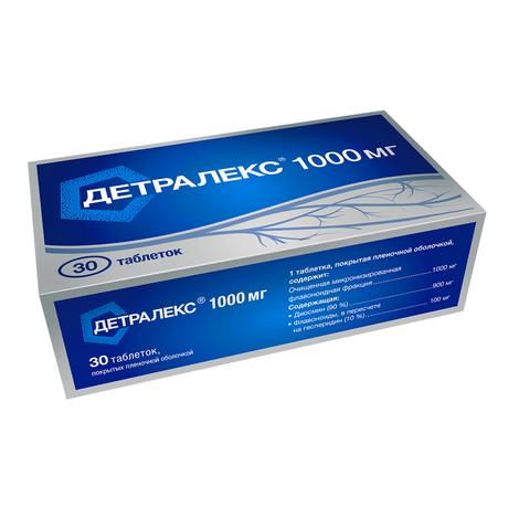 Фото Детралекс, таблетки покрыт. плен. об. 1000 мг, 30 шт.