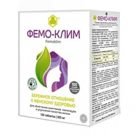 Фото Фемо-клим, таблетки 505 мг, 120 шт.