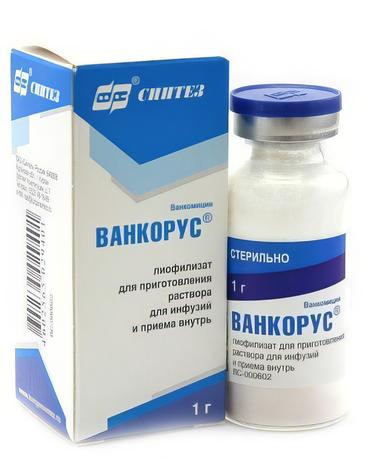 Фото Ванкорус, порошок для приготовления раствора для инфузий и приема внутрь 1 г, флакон, 1 шт.