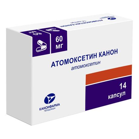 Фото Атомоксетин Канон, капсулы 60 мг, 14 шт.