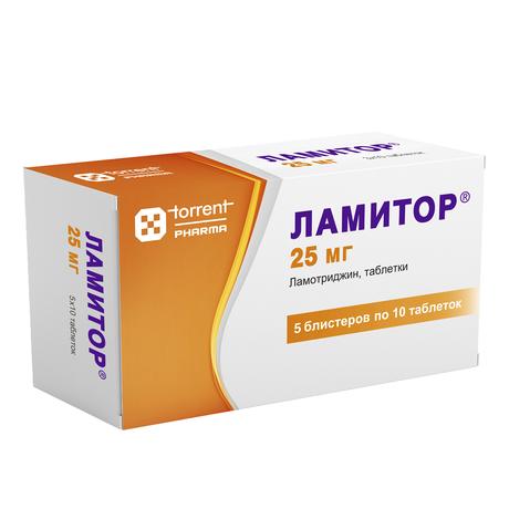 Фото Ламитор, таблетки 25 мг, 50 шт.