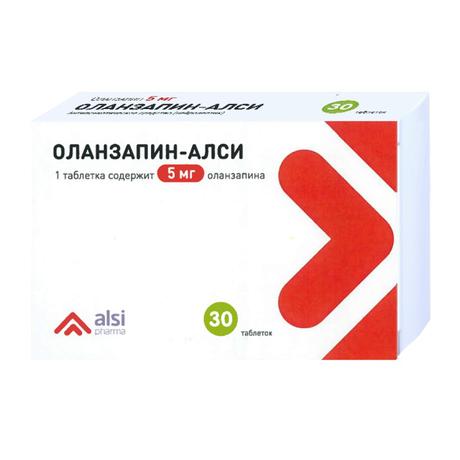 Фото Оланзапин-АЛСИ, таблетки 5 мг, 30 шт.