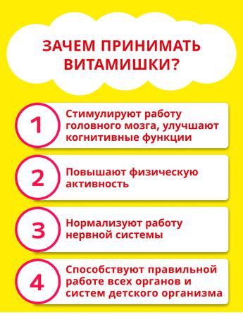 Фото ВитаМишки Мульти Плюс йод+холин, пастилки жевательные, 60 шт.