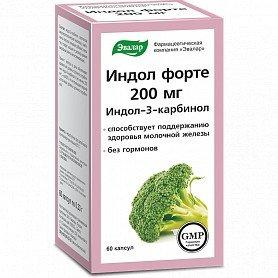 Фото Эвалар индол форте капсулы 200 мг 0,33 г №60