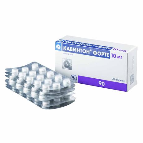 Фото Кавинтон форте, таблетки 10 мг, 90 шт.