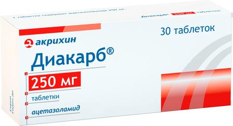 Фото Диакарб, таблетки 250 мг, 30 шт.