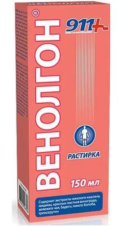 Фото 911 растирка Венолгон для ног венотонизирующая, 150 мл