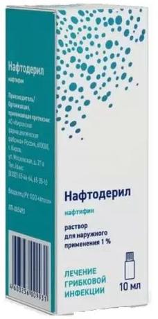 Фото Нафтодерил, раствор 1%, 10 мл