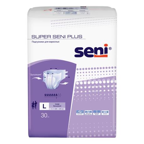 Фото Seni Super Plus Подгузники для взрослых Large, 30 шт.