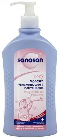 Фото Sanosan, молочко увлажняющее с пантенолом, 500 мл