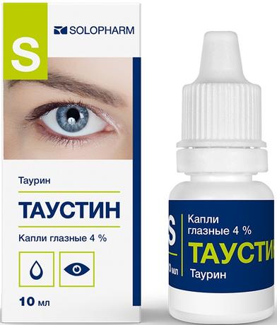 Фото Таустин, капли глазные 4%, 10мл