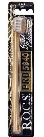 Фото Rocs PRO GOLD Edition, зубная щетка мягкая, 1 шт.