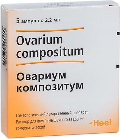 Фото Овариум Композитум, раствор для в/м введения, ампулы 2.2 мл, 5 шт.