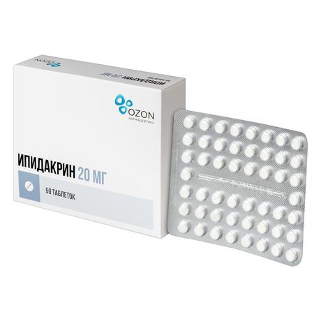 Фото Ипидакрин, таблетки 20 мг, 50 шт.