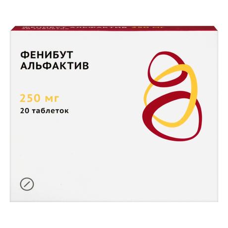 Фото Фенибут Альфактив, таблетки 250 мг, 20 шт.