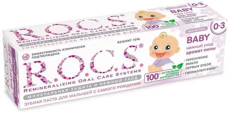 Фото Rocs Baby Аромат Липы, зубная паста для малышей, 45 г