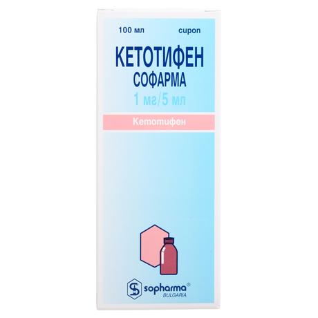 Фото Кетотифен сироп 1 мг/5 мл 100 мл, 1 шт.
