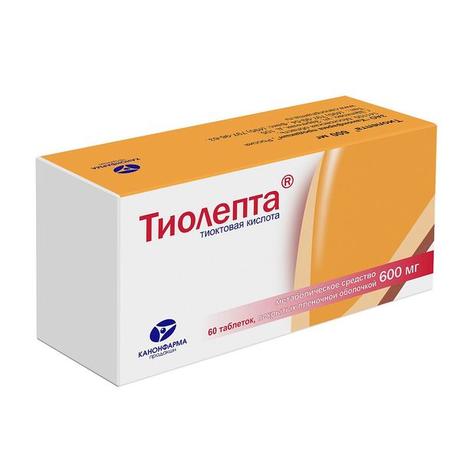 Фото Тиолепта таблетки, покрытые пленочной оболочкой 600 мг, 60 шт.