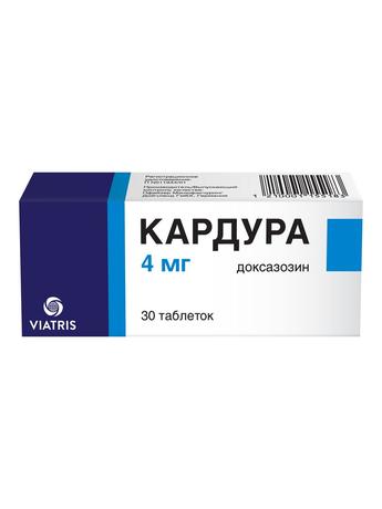 Фото Кардура, таблетки 4 мг, 30 шт.