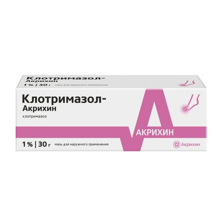 Фото Клотримазол-Акрихин, мазь для наружного применения 1 %, 30 г