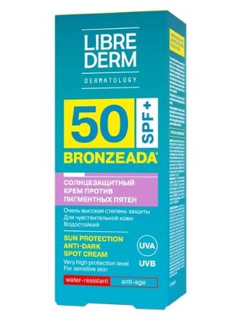 Фото Librederm Bronzeada, солнцезащитный крем для лица  и тела против пигментных пятен SPF 50, 50 мл
