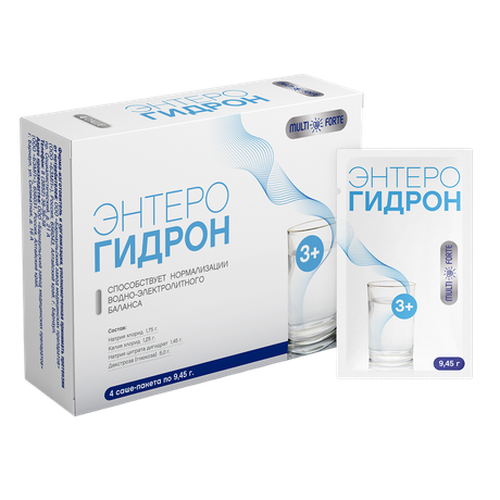 Фото Энтерогидрон MultiForte регидратационный комплекс, порошок саше 9,45 г,  4 шт.