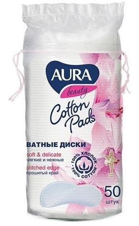 Фото Aura Beauty, ватные диски, 50 шт.