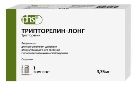 Фото Трипторелин-лонг, лиофилизат 3,75 мг, флакон 1 шт.