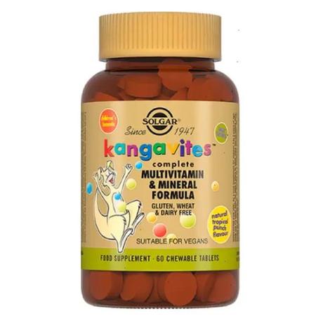 Фото Солгар Кангавитес с мультивитаминами и минералами (тропический фрукт), таблетки, 60 шт.