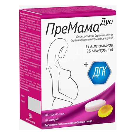 Фото ПреМама Дуо, таблетки+капсулы, 60 шт.